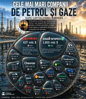 Saudi Aramco, Exxon Mobil şi Chevron - cele mai valoroase companii petroliere din lume